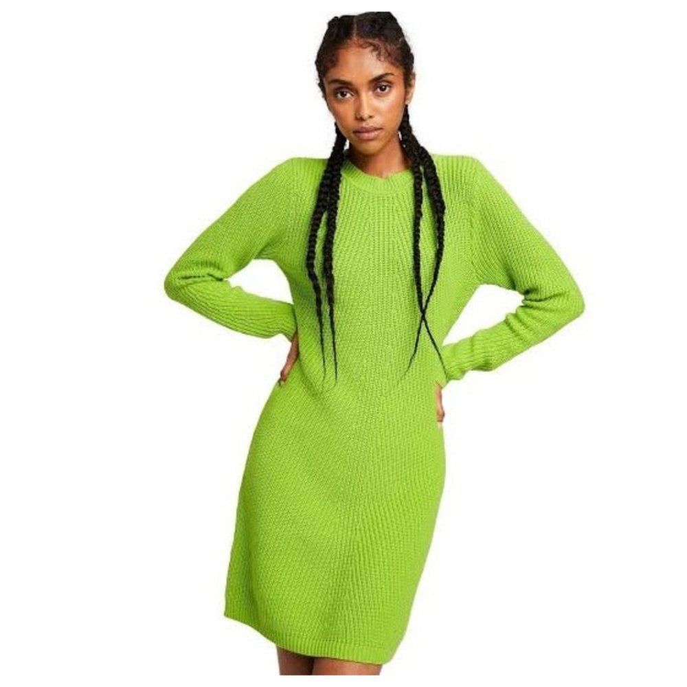 Victor Glemaud Women's Crew Neck Long Knit Sweater Dress - XS